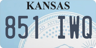 KS license plate 851IWQ