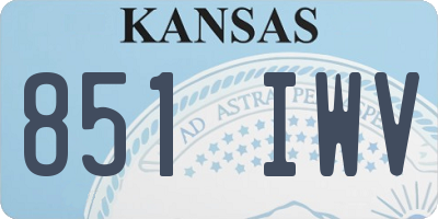 KS license plate 851IWV