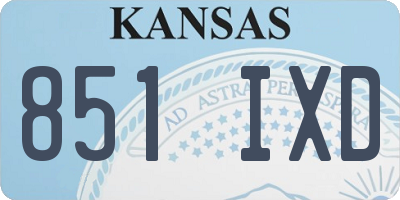 KS license plate 851IXD