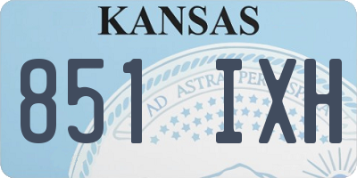 KS license plate 851IXH