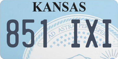 KS license plate 851IXI