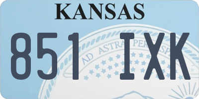 KS license plate 851IXK