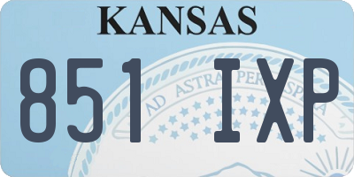 KS license plate 851IXP