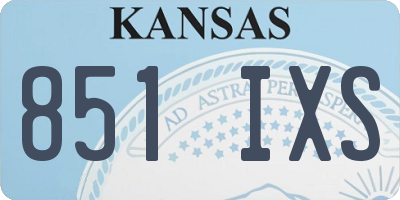 KS license plate 851IXS
