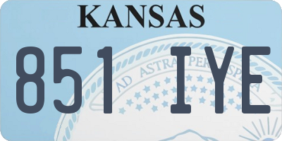 KS license plate 851IYE