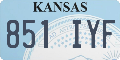 KS license plate 851IYF