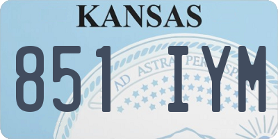 KS license plate 851IYM