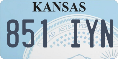 KS license plate 851IYN