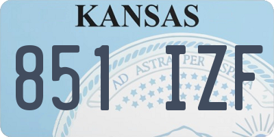KS license plate 851IZF