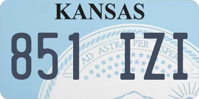 KS license plate 851IZI