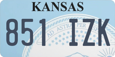 KS license plate 851IZK