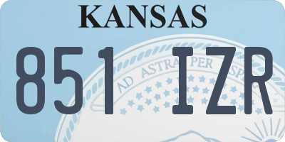 KS license plate 851IZR