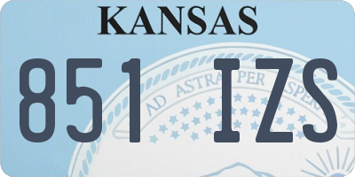 KS license plate 851IZS