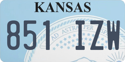 KS license plate 851IZW
