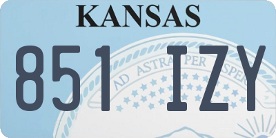 KS license plate 851IZY