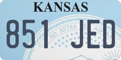 KS license plate 851JED