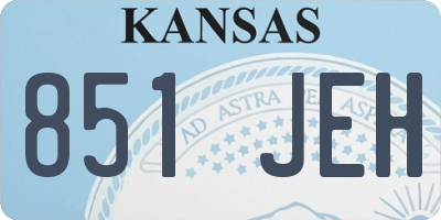 KS license plate 851JEH