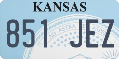 KS license plate 851JEZ