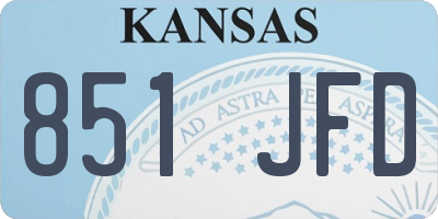 KS license plate 851JFD