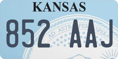 KS license plate 852AAJ