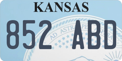 KS license plate 852ABD