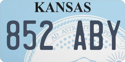 KS license plate 852ABY