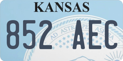 KS license plate 852AEC