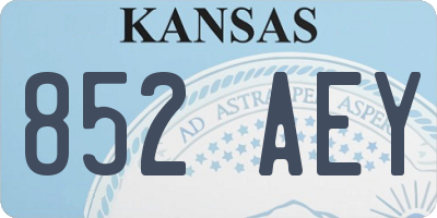 KS license plate 852AEY