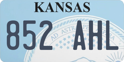 KS license plate 852AHL