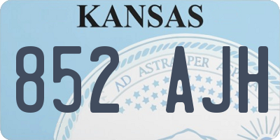 KS license plate 852AJH