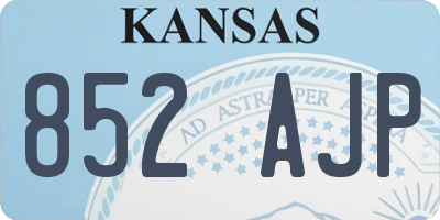 KS license plate 852AJP
