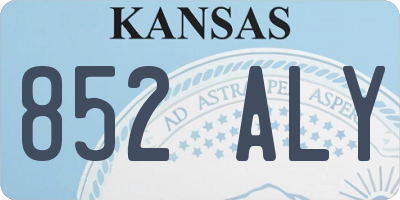 KS license plate 852ALY
