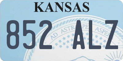 KS license plate 852ALZ