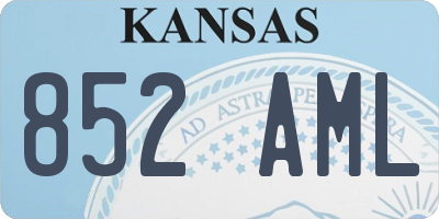 KS license plate 852AML