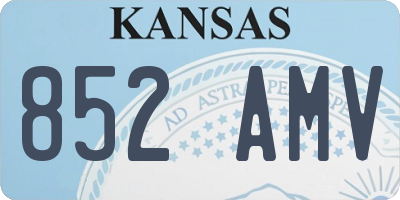 KS license plate 852AMV