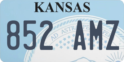 KS license plate 852AMZ