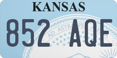 KS license plate 852AQE