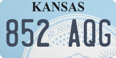 KS license plate 852AQG