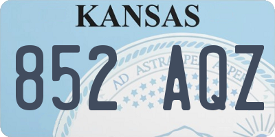 KS license plate 852AQZ