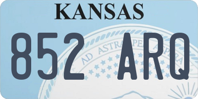 KS license plate 852ARQ