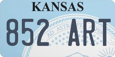 KS license plate 852ART