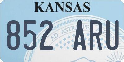 KS license plate 852ARU