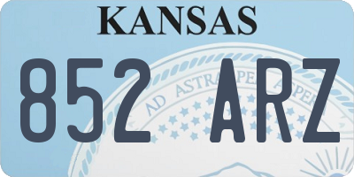 KS license plate 852ARZ