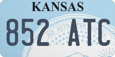 KS license plate 852ATC