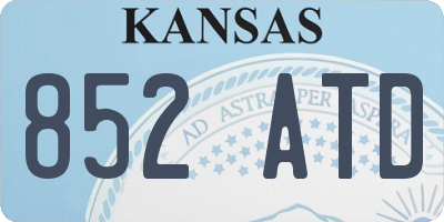 KS license plate 852ATD