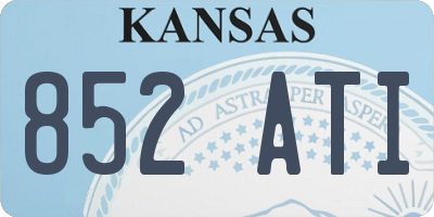 KS license plate 852ATI