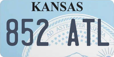 KS license plate 852ATL