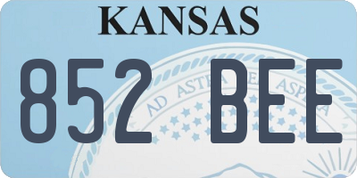 KS license plate 852BEE