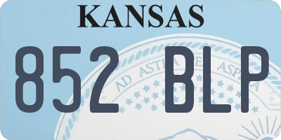 KS license plate 852BLP