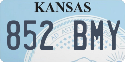 KS license plate 852BMY